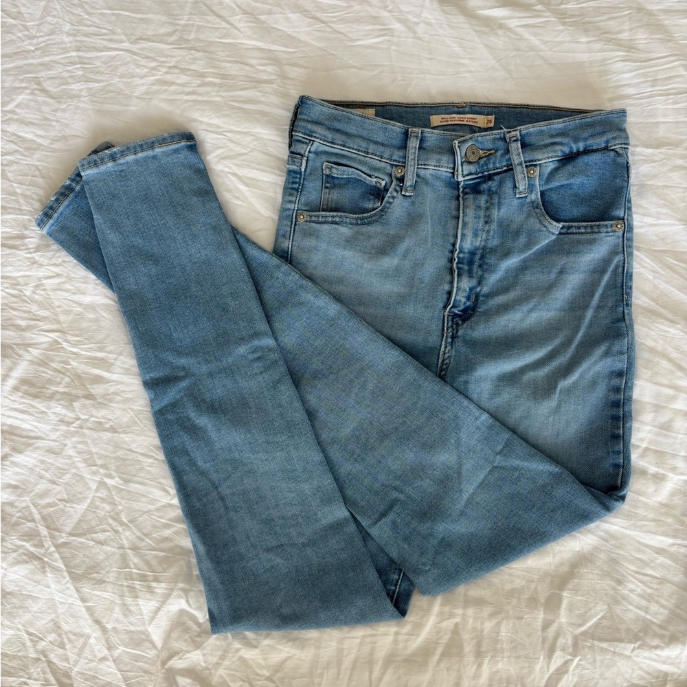 Levi's Mile High Super Skinny Blue Jeans Size 26